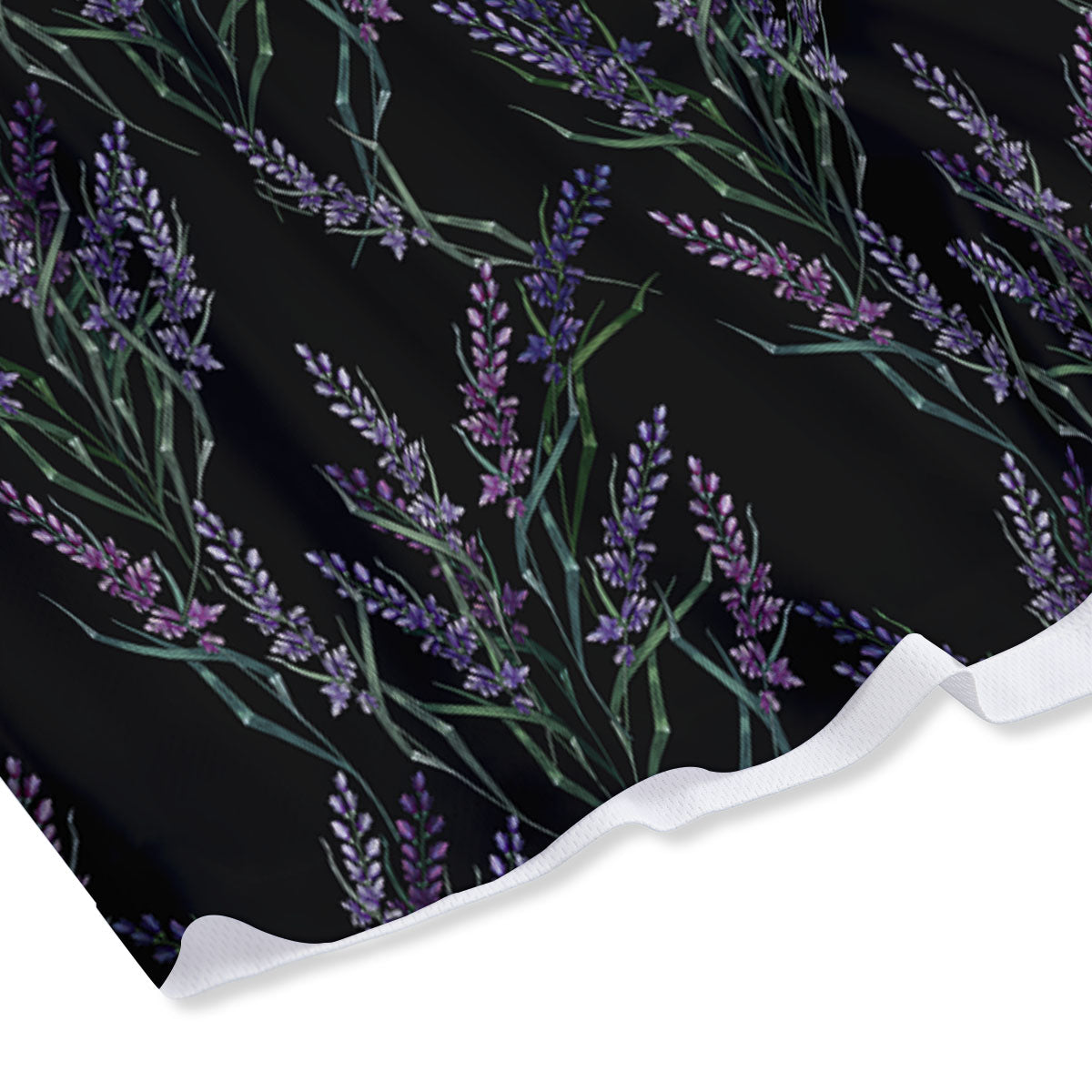 Flowers Lavender Print Pattern Mesh Shorts-grizzshop