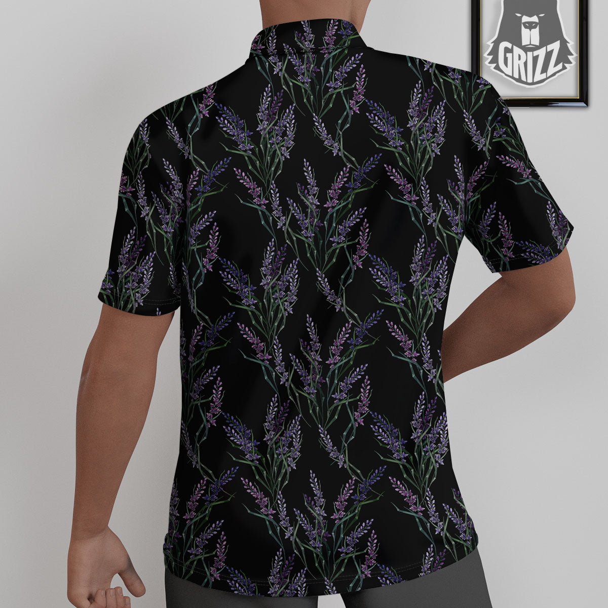 Flowers Lavender Print Pattern Untucked Shirts-grizzshop