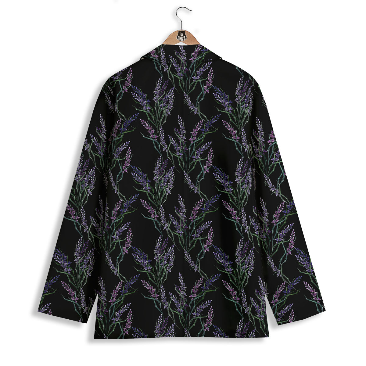 Flowers Lavender Print Pattern Women's Blazer-grizzshop