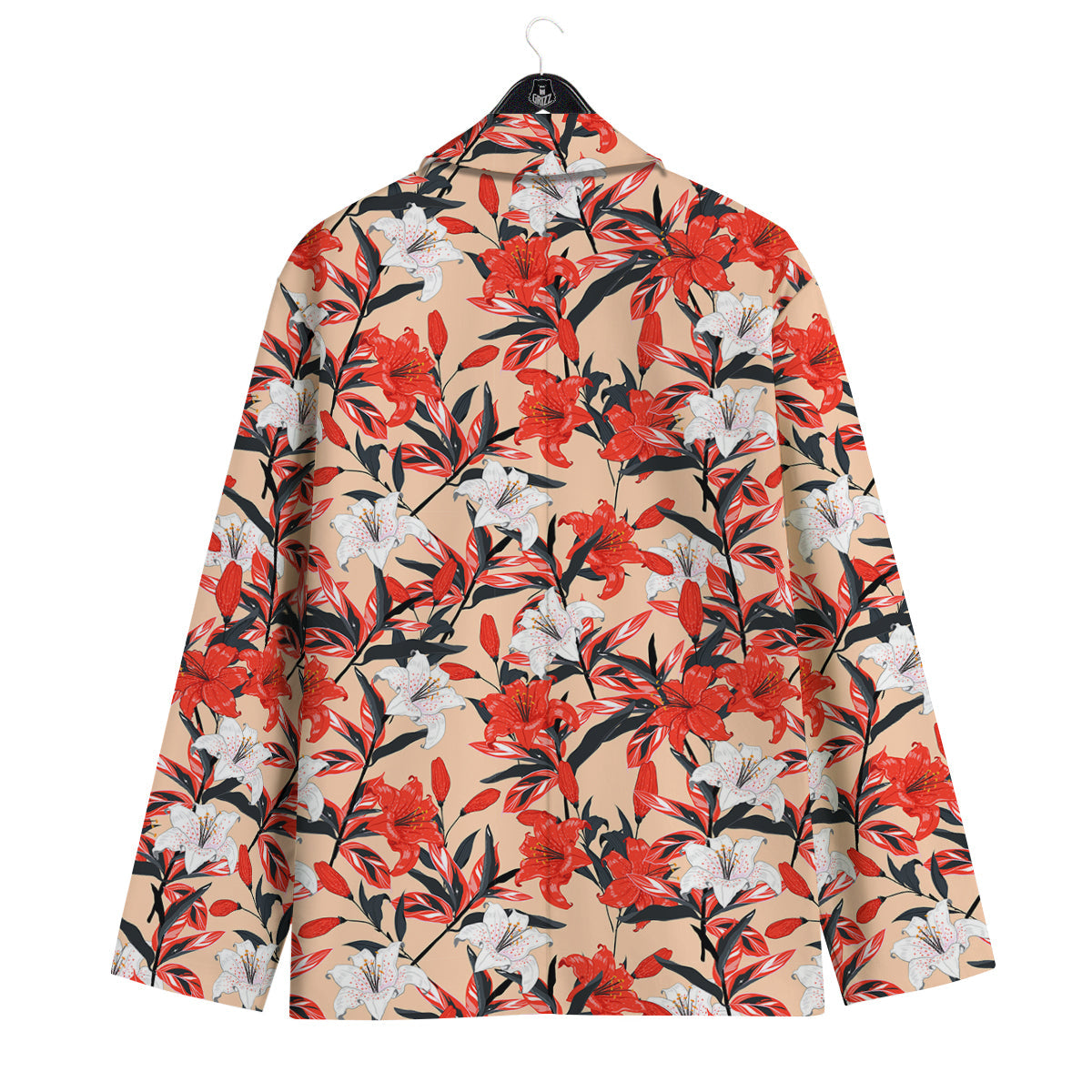 Flowers Lily Watercolor Print Pattern Men's Sport Coat-grizzshop