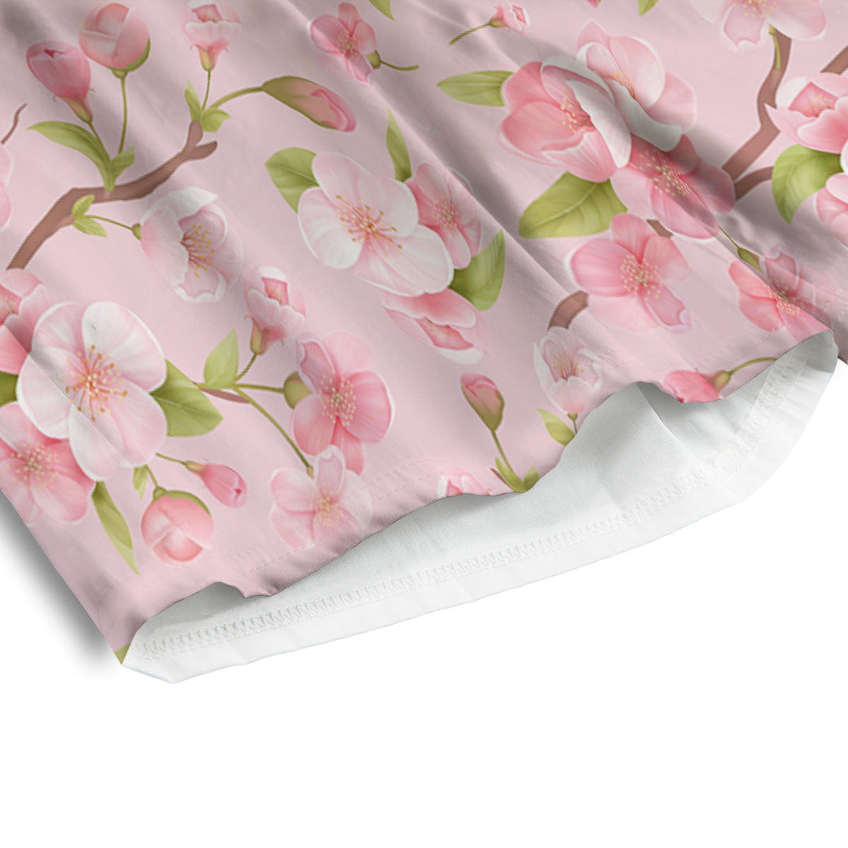 Flowers Pink Print Pattern Men's Athletic Shorts-grizzshop