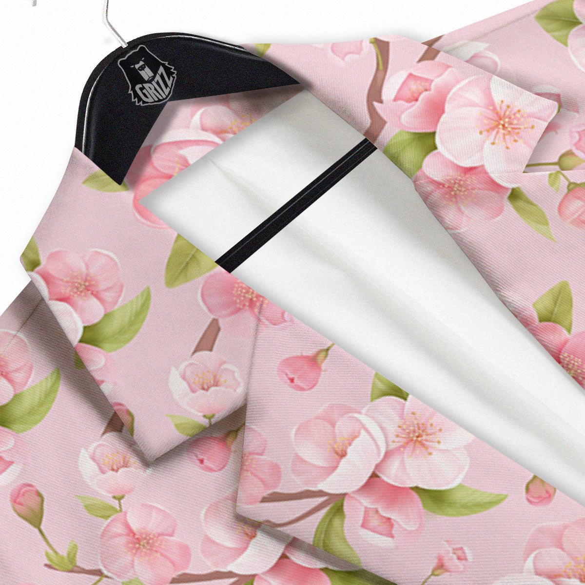 Flowers Pink Print Pattern Men's Sport Coat-grizzshop