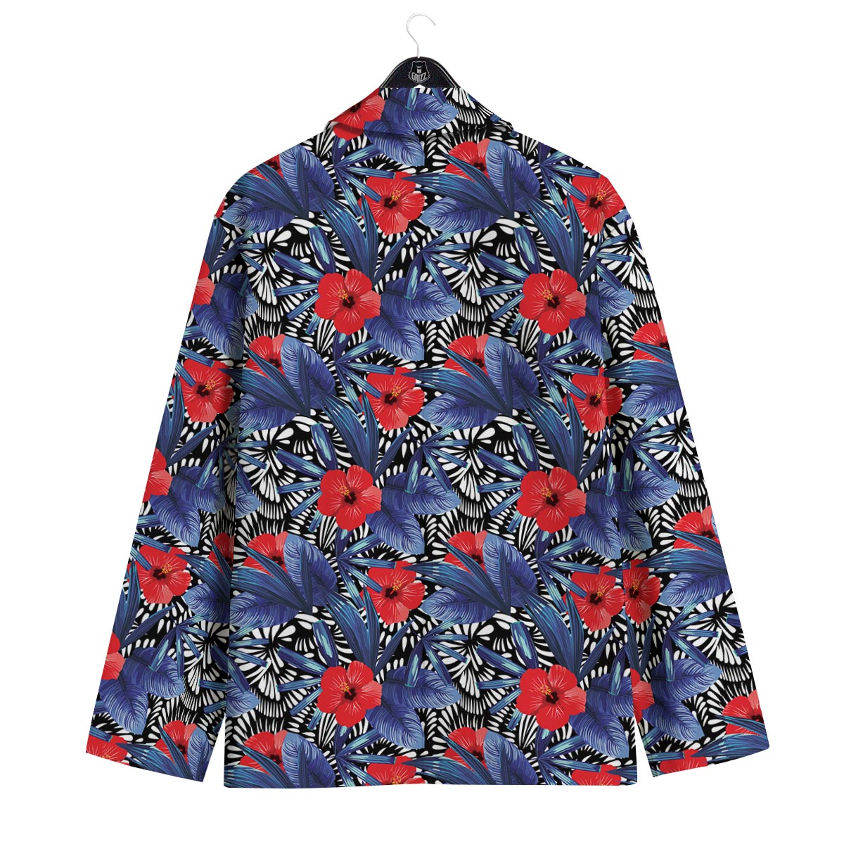Flowers Red Hibiscus Print Pattern Men's Sport Coat-grizzshop