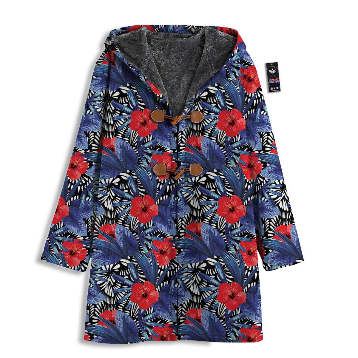 Flowers Red Hibiscus Print Pattern Men's Windbreaker Jacket-grizzshop