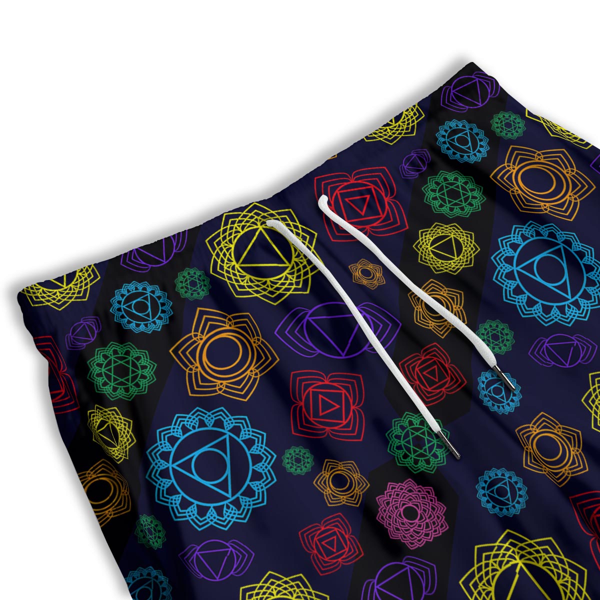Flowers Seven Chakras Print Pattern Men's Athletic Shorts-grizzshop