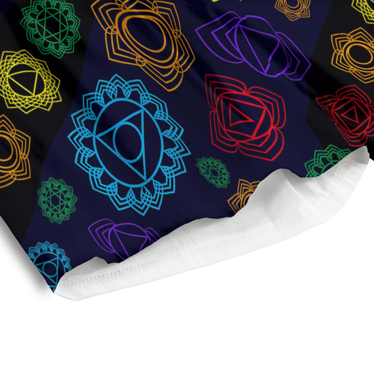 Flowers Seven Chakras Print Pattern Men's Athletic Shorts-grizzshop