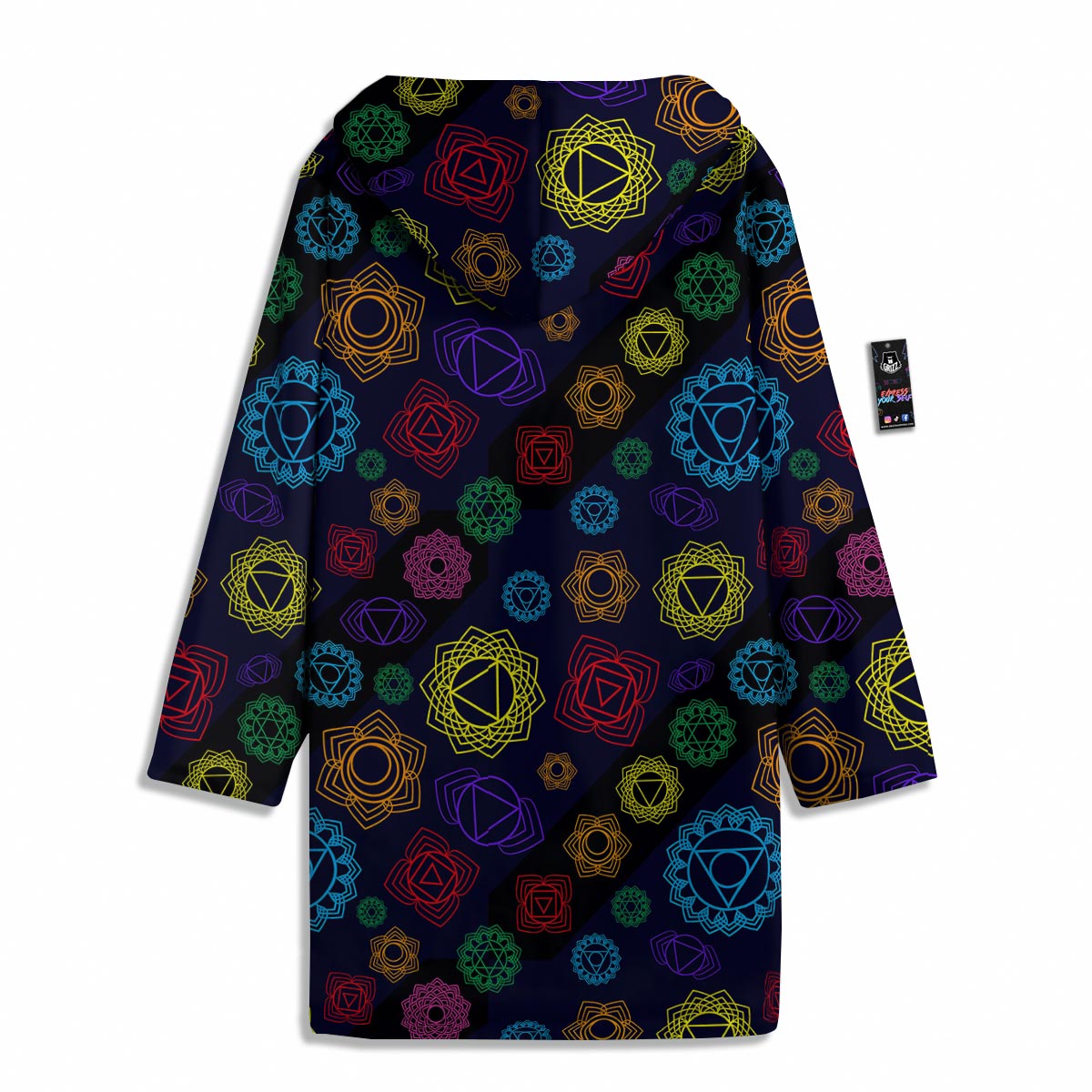Flowers Seven Chakras Print Pattern Men's Windbreaker Jacket-grizzshop