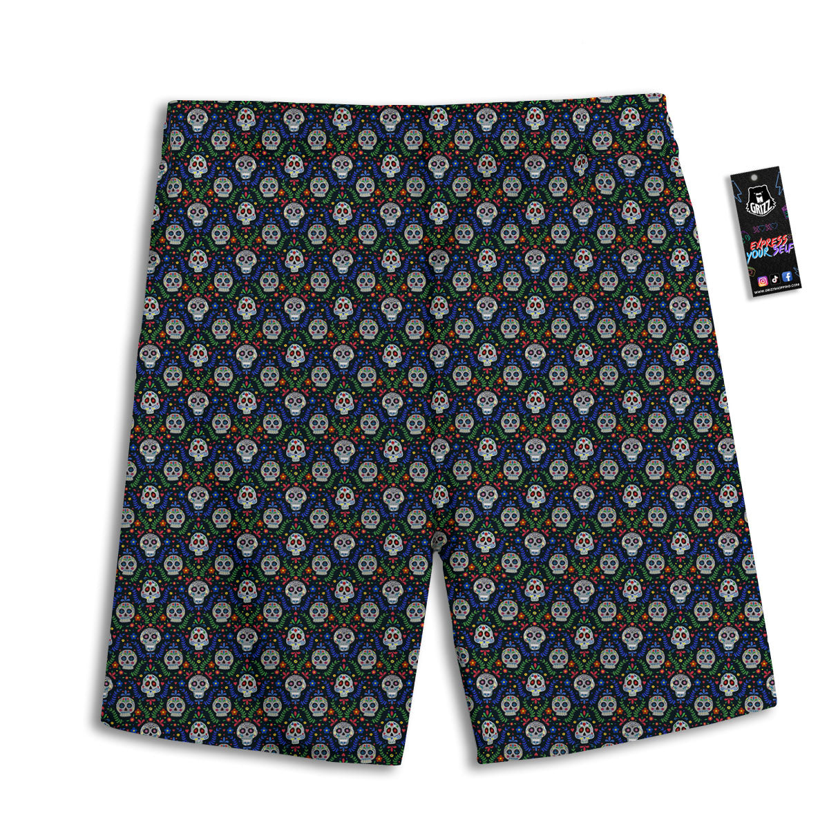Fur Jaguar Print Pattern Men's Athletic Shorts