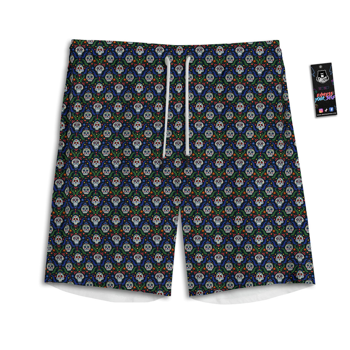 Fur Jaguar Print Pattern Men's Athletic Shorts