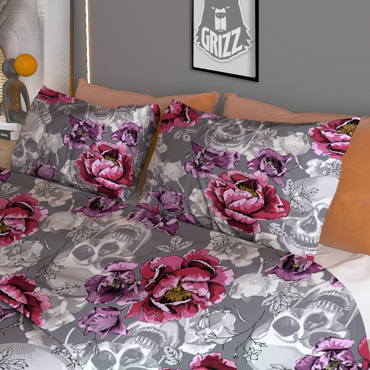 Flower Plumeria Vintage Print Pattern Duvet Cover Bedding Set