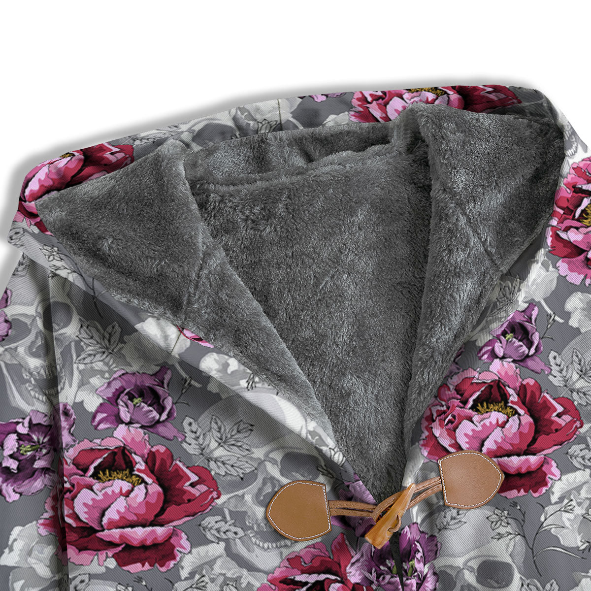 Flowers Skull Pink Print Pattern Men's Windbreaker Jacket-grizzshop