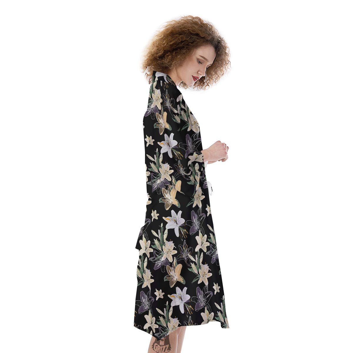 Flowers Spring Lily Print Pattern Kimono-grizzshop