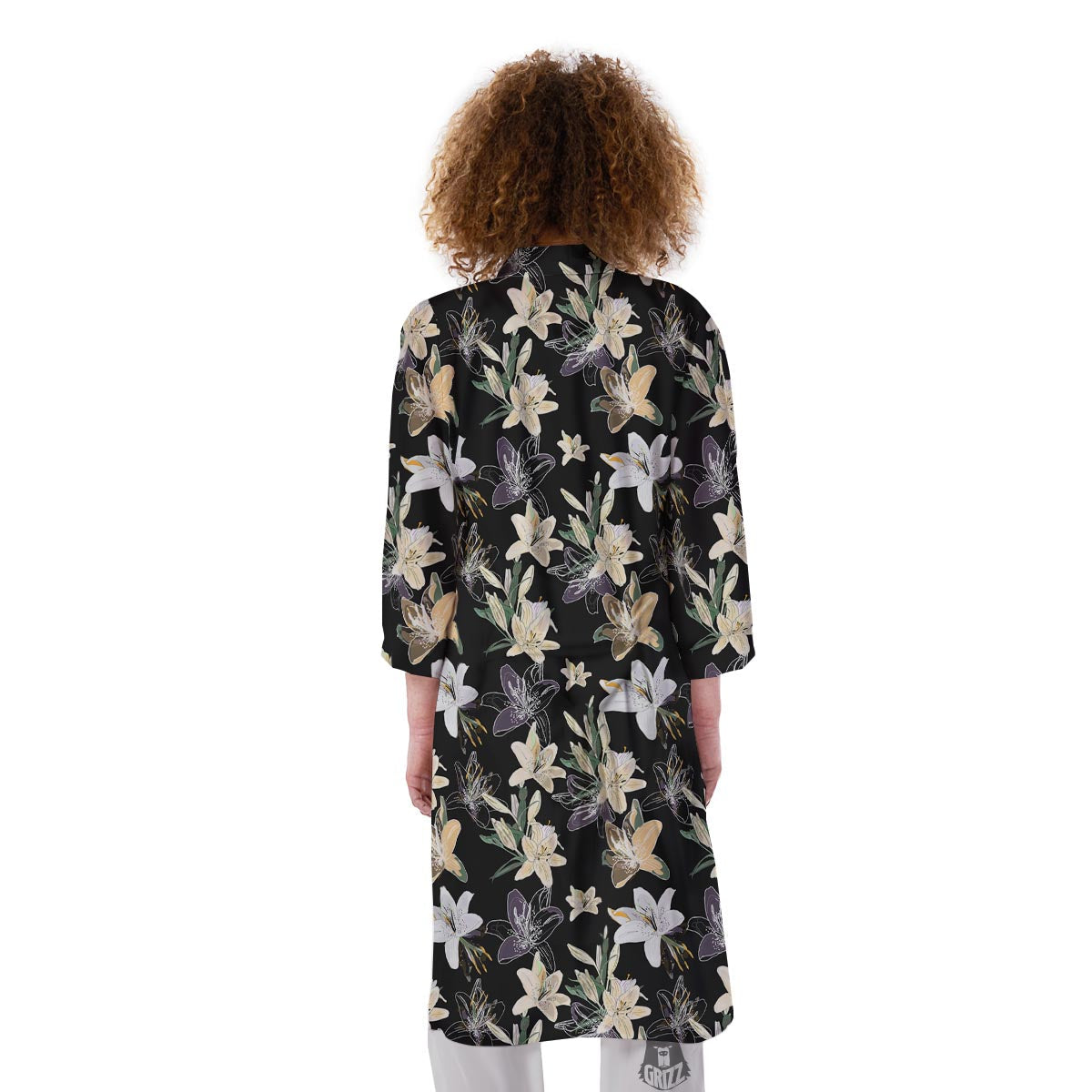 Flowers Spring Lily Print Pattern Kimono-grizzshop