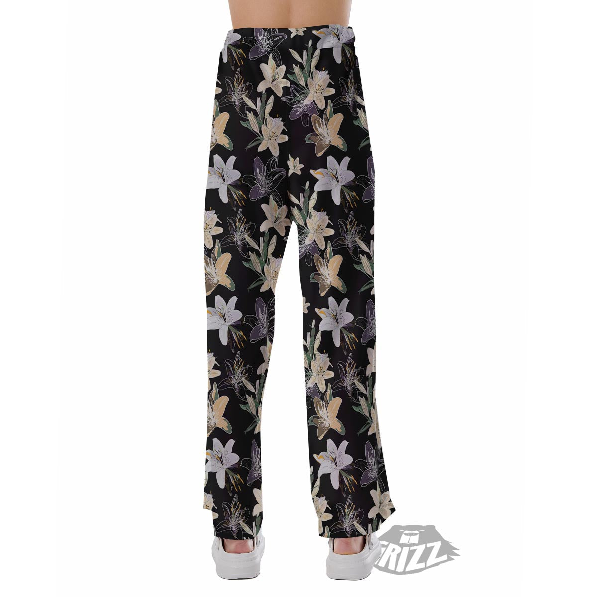 Flowers Spring Lily Print Pattern Pajama Pants-grizzshop