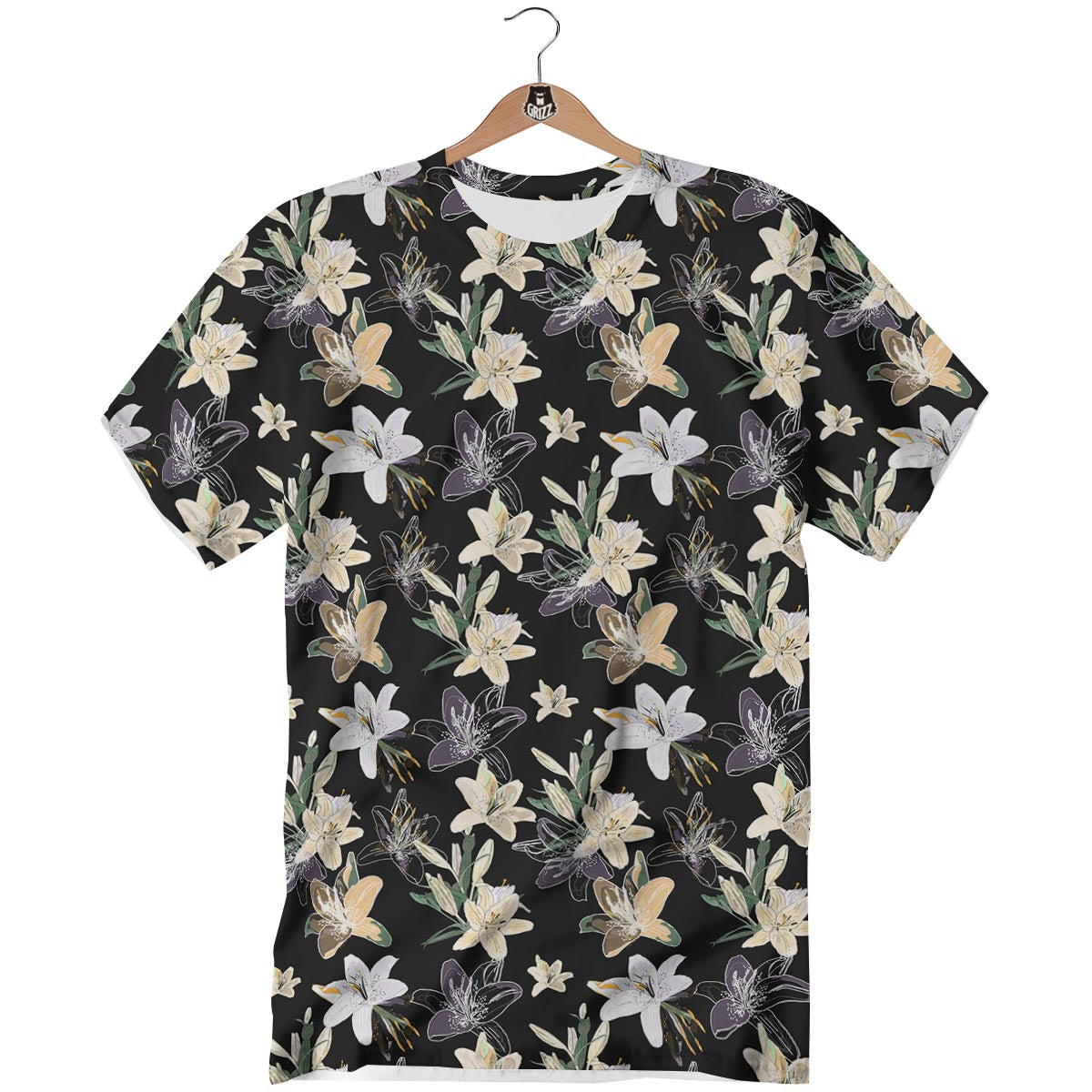 Flowers Spring Lily Print Pattern T-Shirt-grizzshop