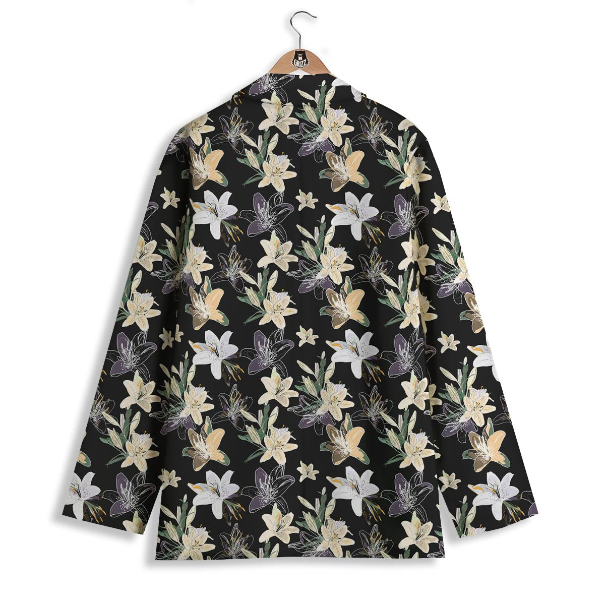 Flowers Spring Lily Print Pattern Women's Blazer-grizzshop