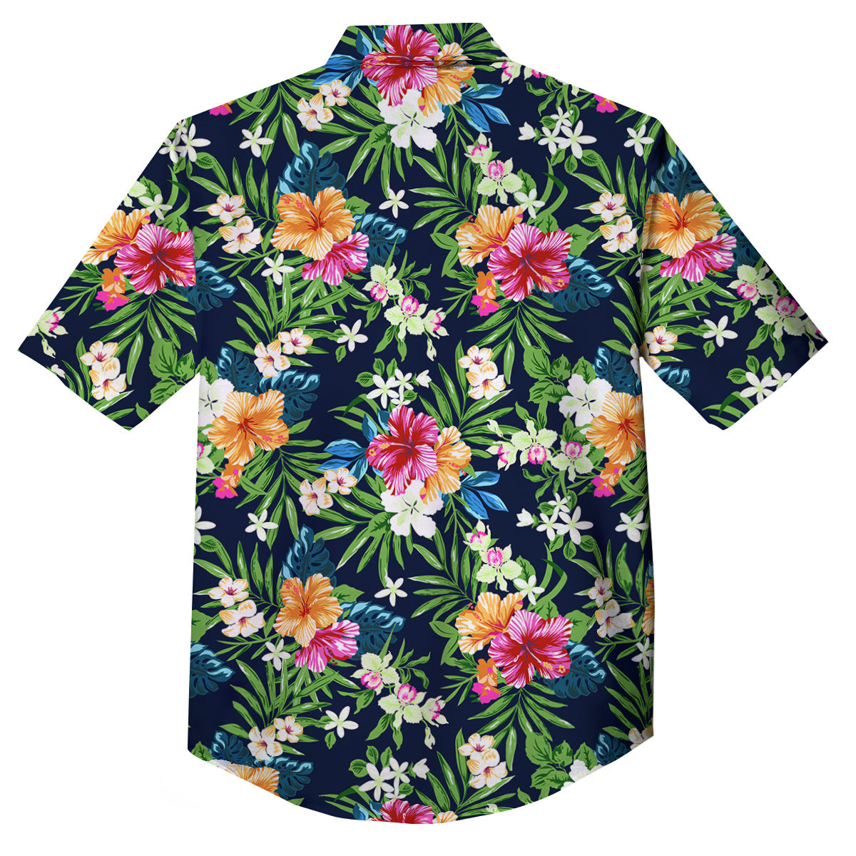 Flowers Tropical Print Pattern Button Up Shirt-grizzshop