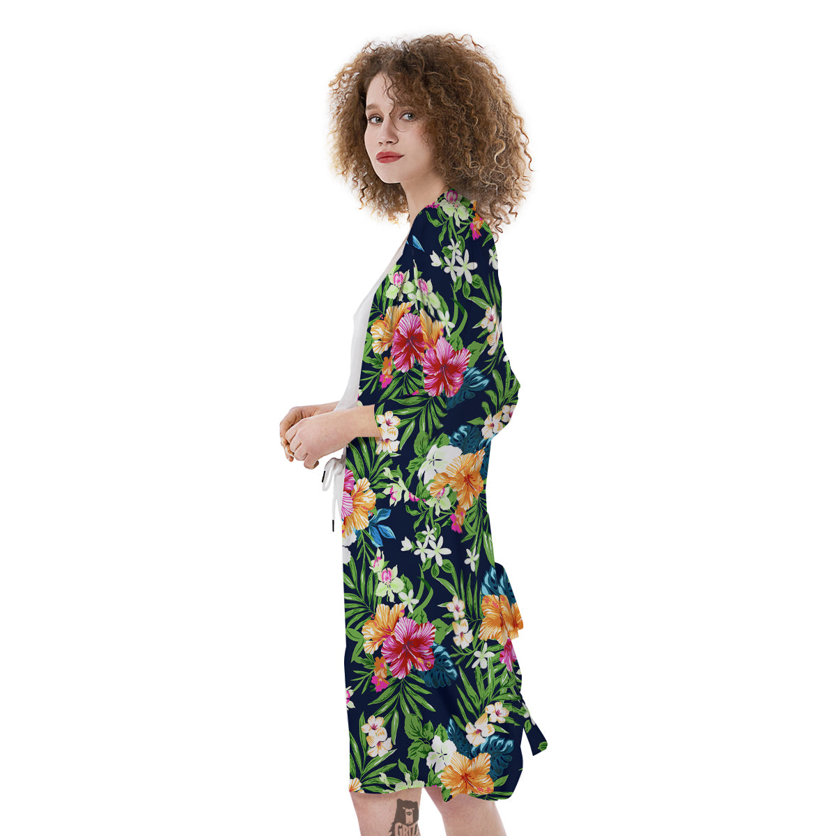 Flowers Tropical Print Pattern Kimono-grizzshop