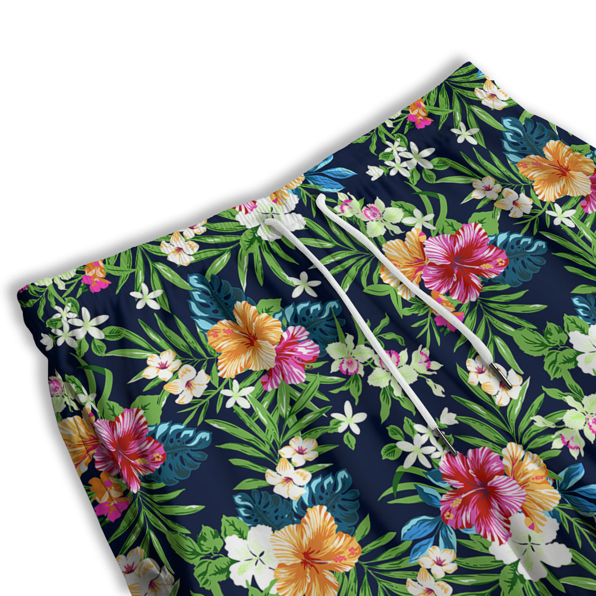 Flowers Tropical Print Pattern Men's Athletic Shorts-grizzshop