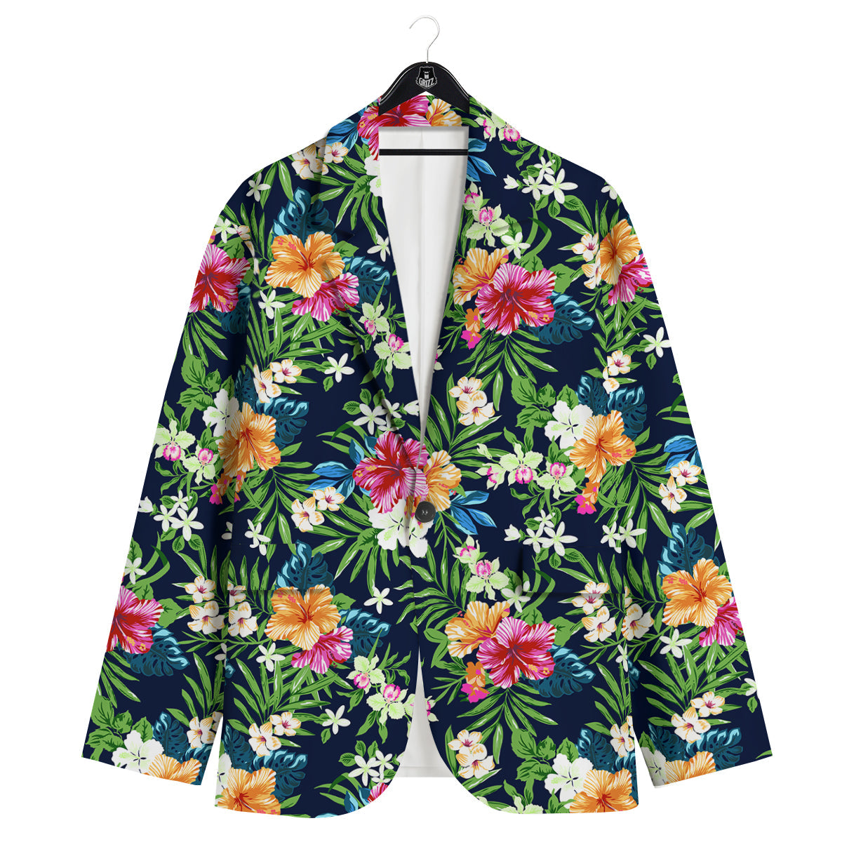 Flowers Tropical Print Pattern Men's Sport Coat-grizzshop