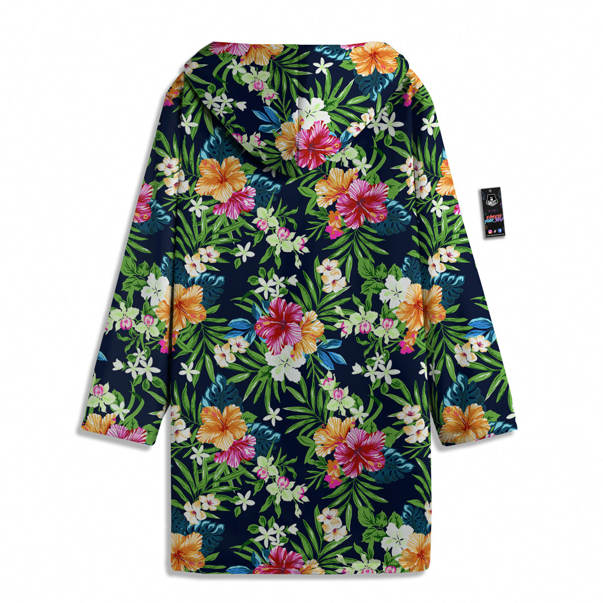 Flowers Tropical Print Pattern Men's Windbreaker Jacket-grizzshop