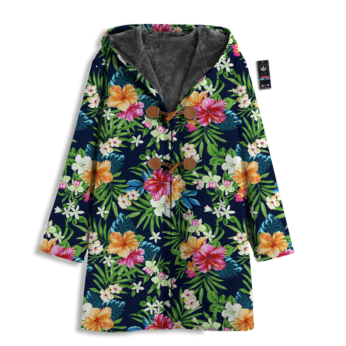 Flowers Tropical Print Pattern Men's Windbreaker Jacket-grizzshop