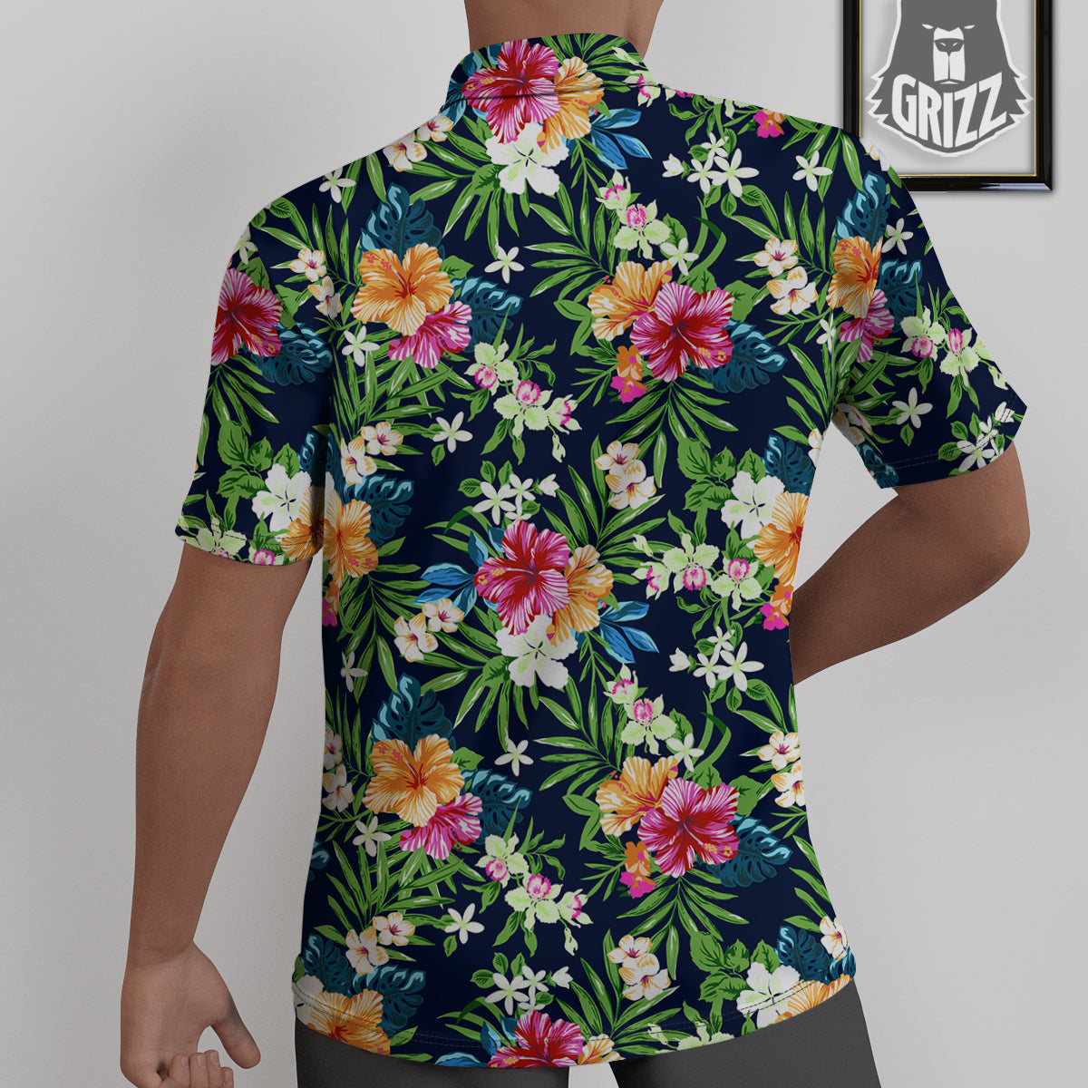 Flowers Tropical Print Pattern Untucked Shirts-grizzshop
