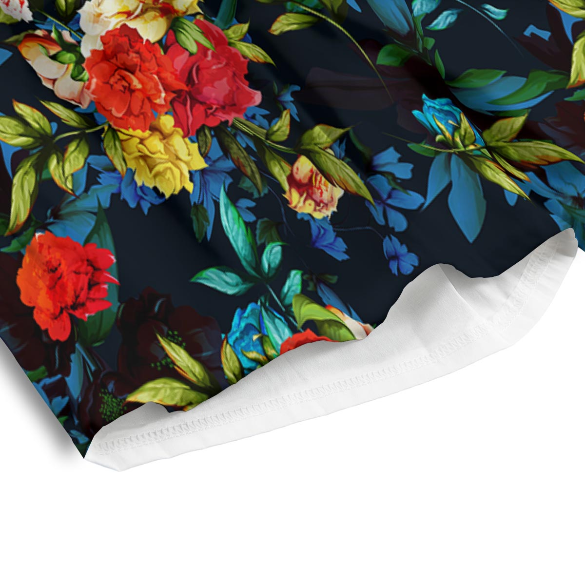 Flowers Yellow And Red Print Pattern Men's Athletic Shorts-grizzshop