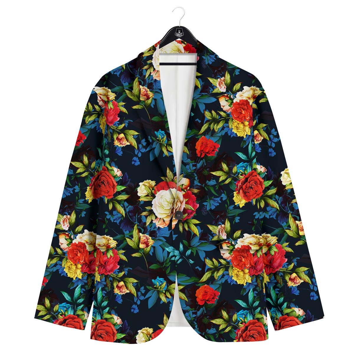 Flowers Yellow And Red Print Pattern Men's Sport Coat-grizzshop