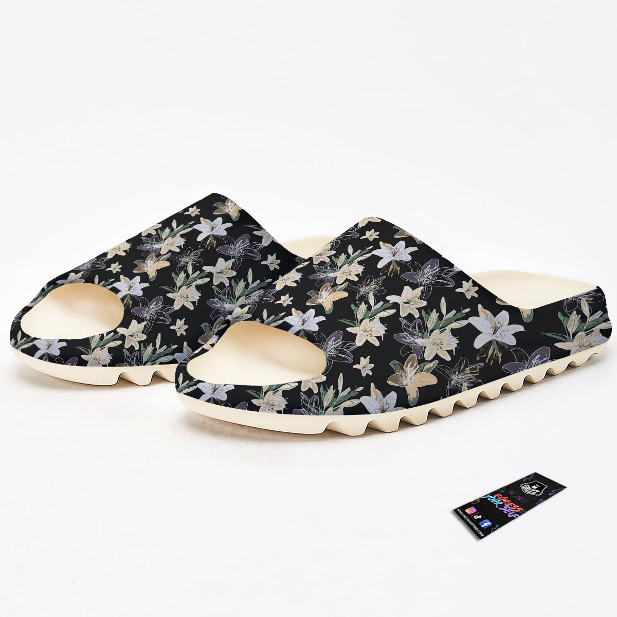 Flowers Spring Lily Print Pattern Sandals-grizzshop