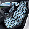 Flying Bald Eagles Blue White Print Pattern Car Seat Covers-grizzshop