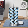 Flying Bald Eagles Blue White Print Pattern Tumbler-grizzshop