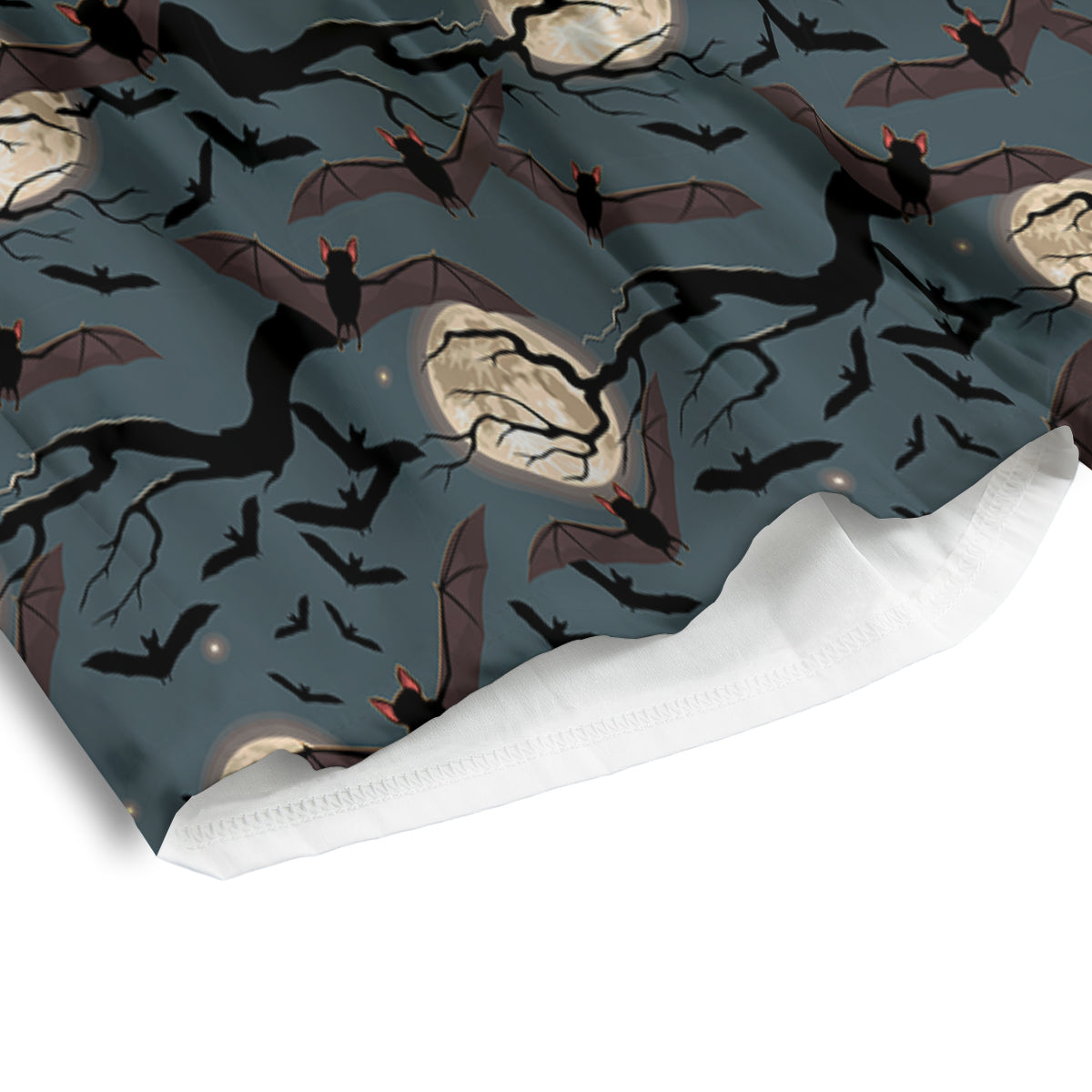 Flying Bat In The Moonlight Print Pattern Men's Athletic Shorts