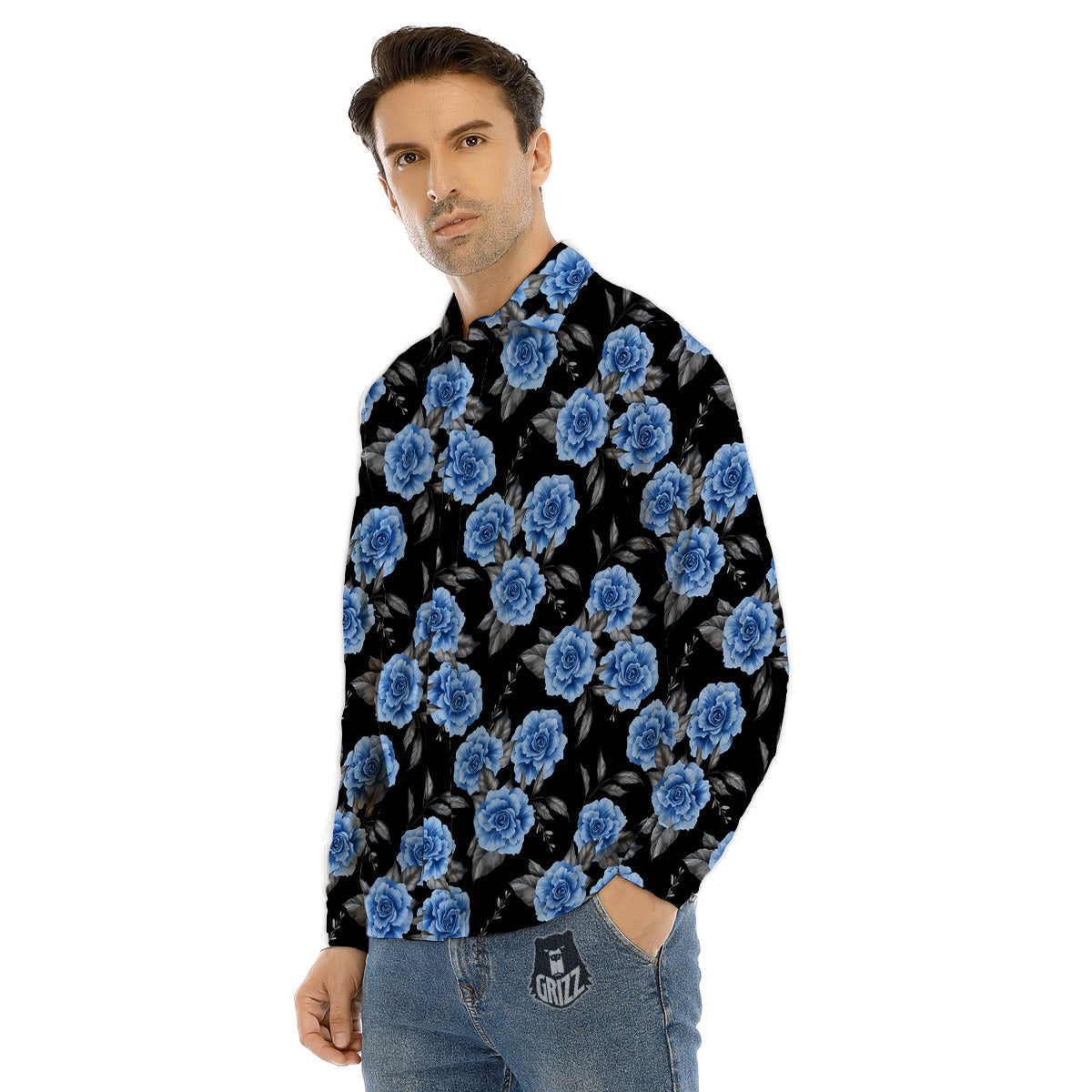 Flying Bat In The Moonlight Print Pattern Men's Dress Shirts-grizzshop