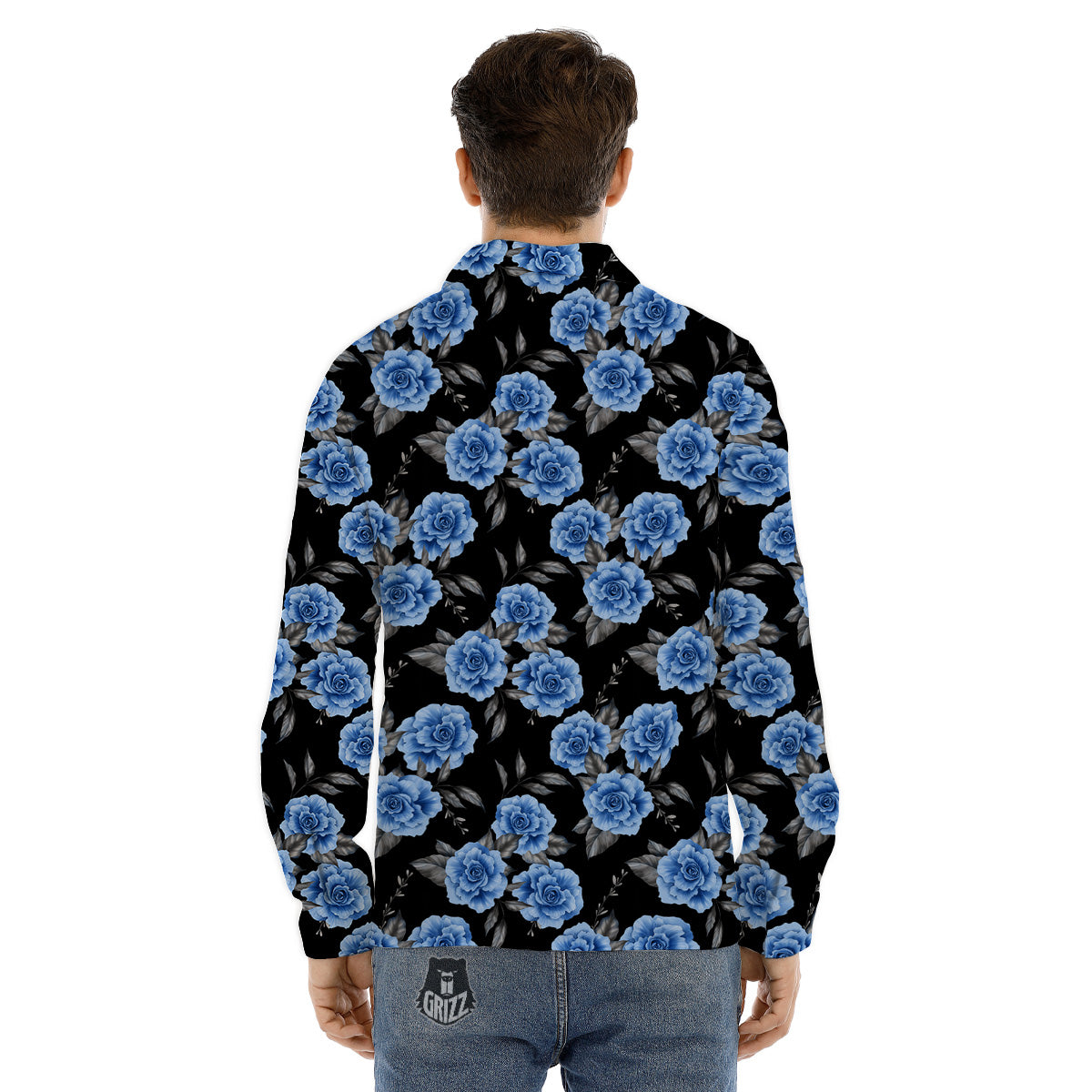 Flying Bat In The Moonlight Print Pattern Men's Dress Shirts-grizzshop