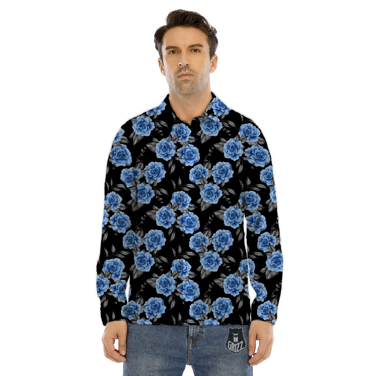 Flying Bat In The Moonlight Print Pattern Men's Dress Shirts-grizzshop