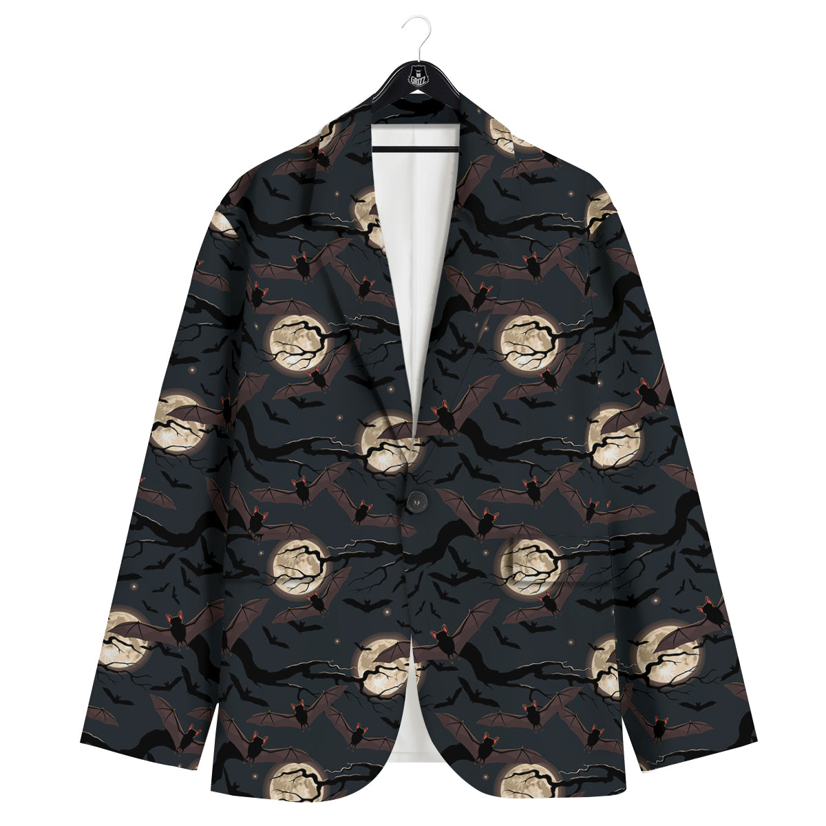 Flying Bat In The Moonlight Print Pattern Men's Sport Coat-grizzshop