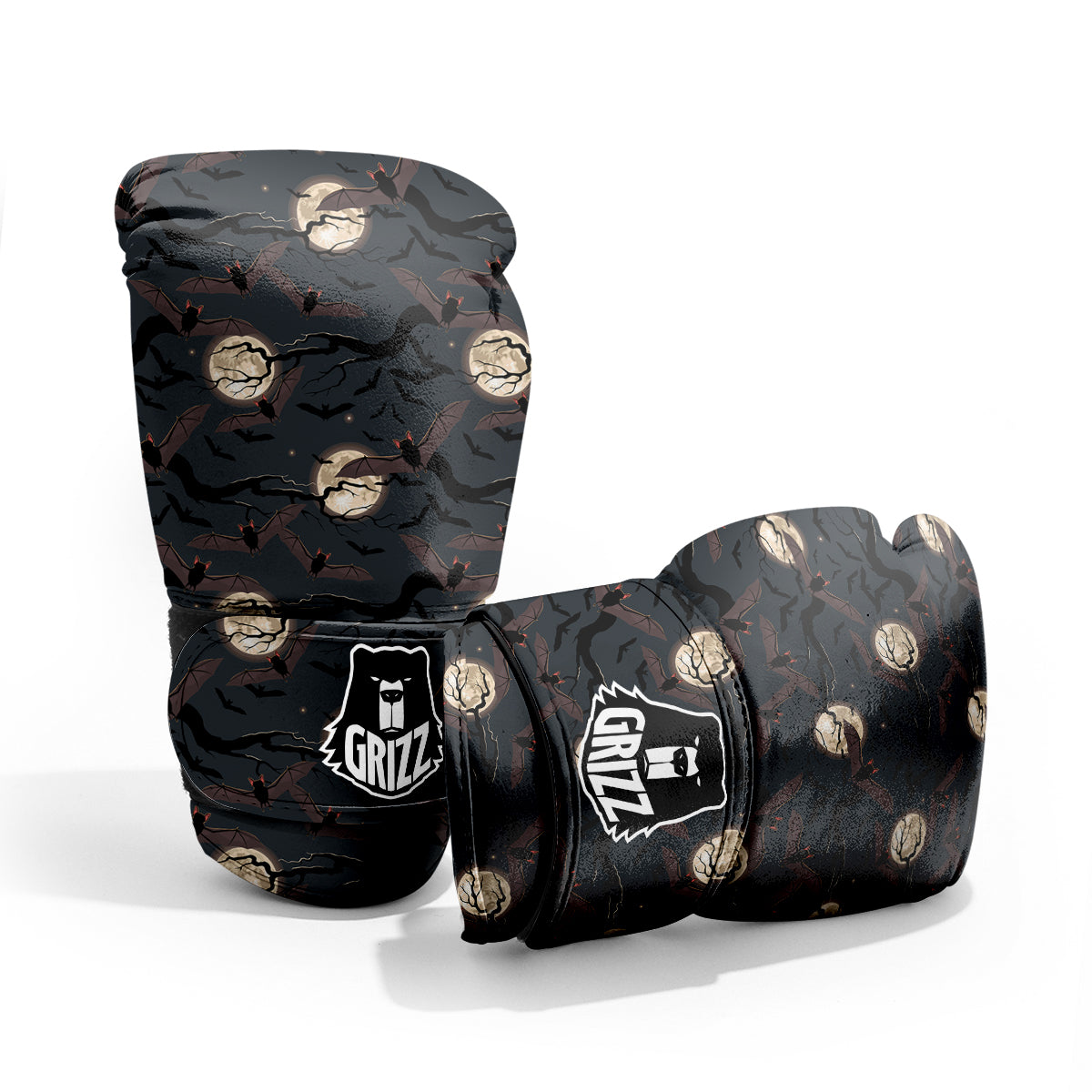 Flying Bat In The Moonlight Print Pattern Pro Boxing Glove