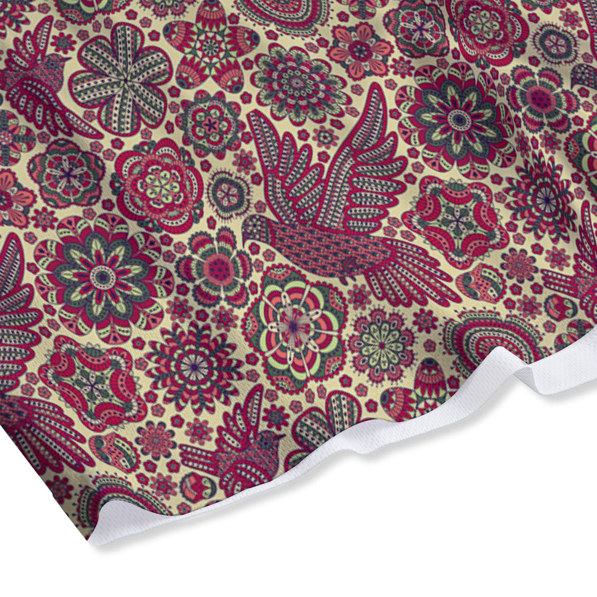 Flying Bird Mandala Print Pattern Mesh Shorts-grizzshop
