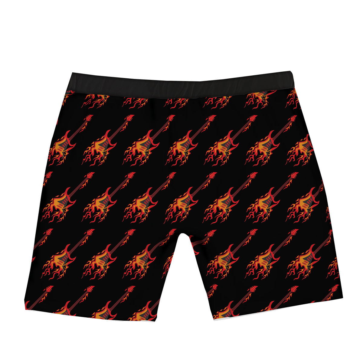 Flying Burning Guitars Print Pattern Boxer Briefs-grizzshop
