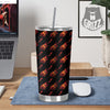 Flying Burning Guitars Print Pattern Tumbler-grizzshop