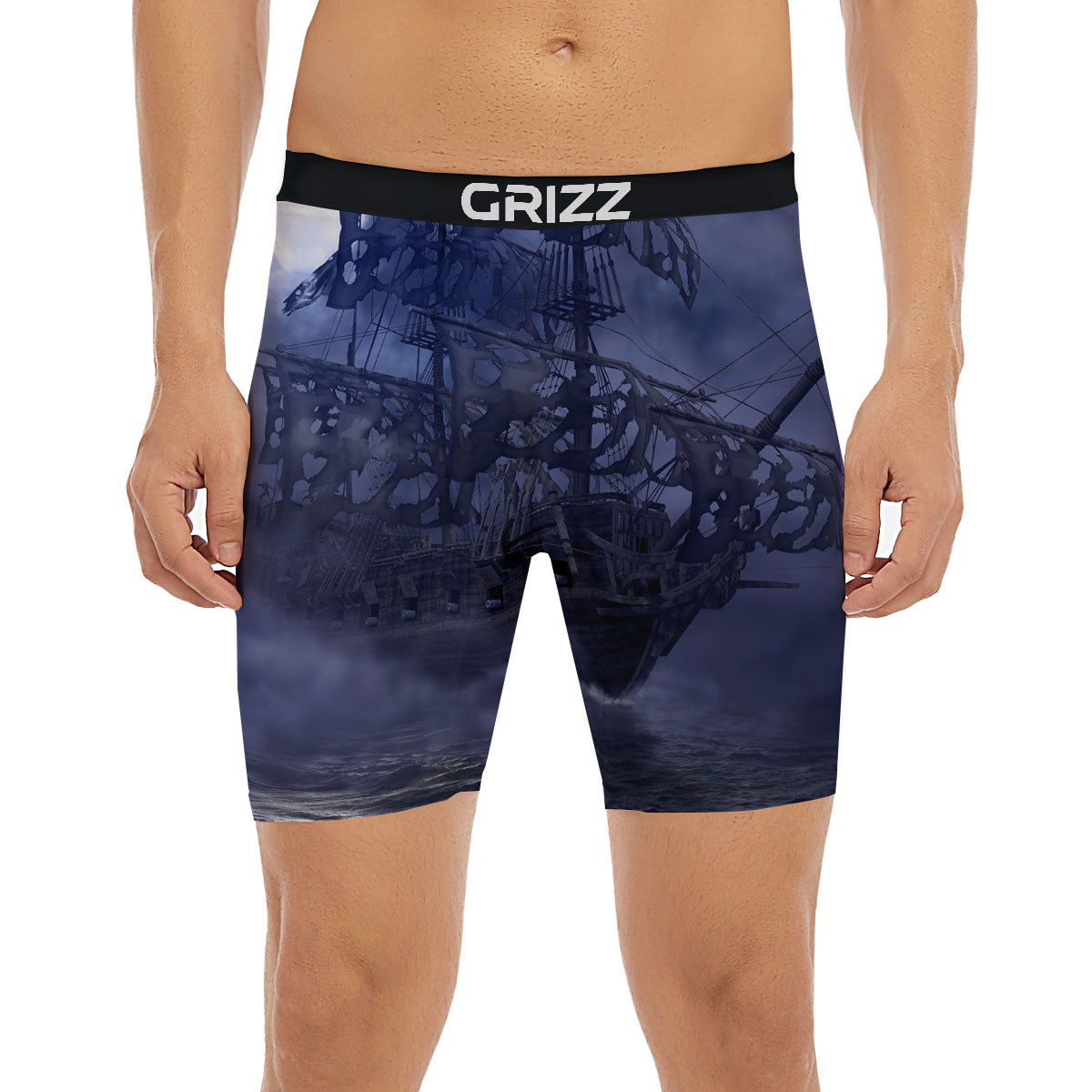 Flying Dutchman Ghost Pirate Ship Print Boxer Briefs-grizzshop