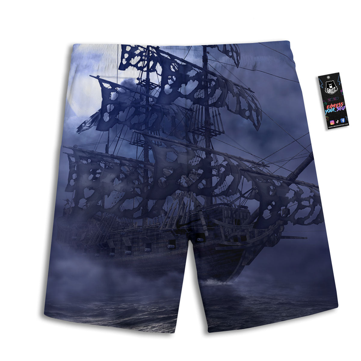 Galaxy Deep Space Light Stardust Print Men's Athletic Shorts