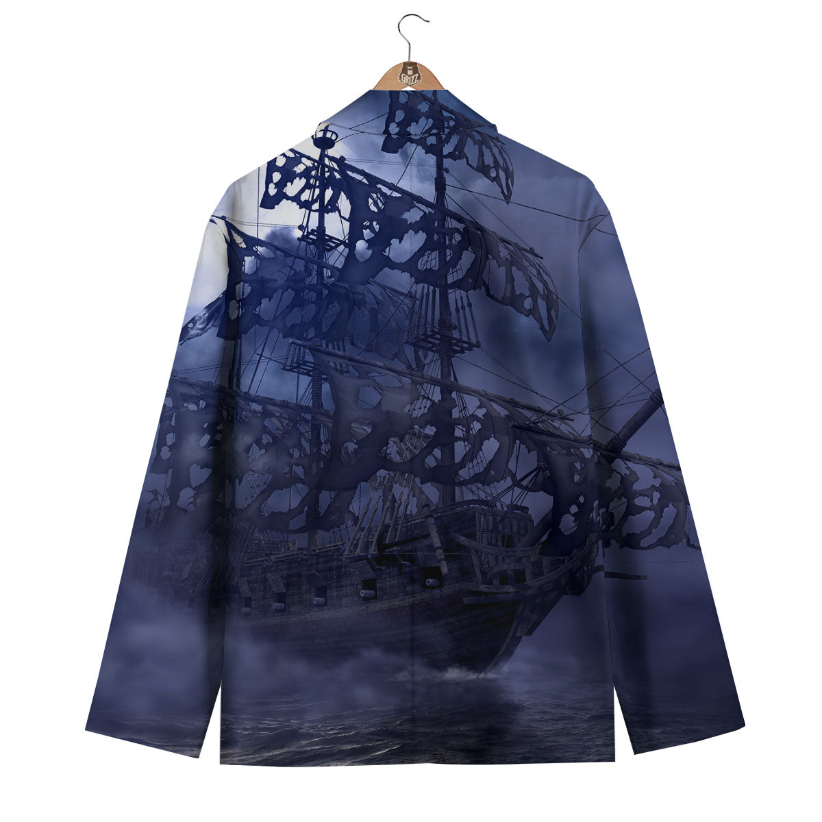 Flying Dutchman Ghost Pirate Ship Print Men's Blazer-grizzshop