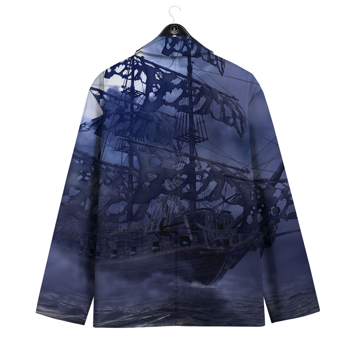 Flying Dutchman Ghost Pirate Ship Print Men's Sport Coat-grizzshop