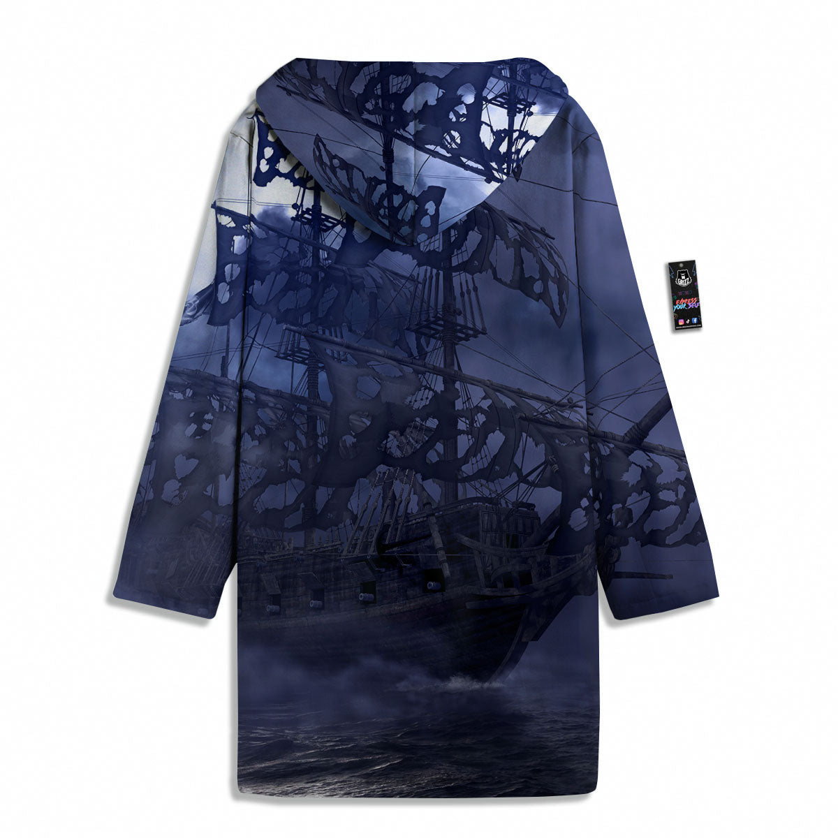 Flying Dutchman Ghost Pirate Ship Print Men's Windbreaker Jacket-grizzshop
