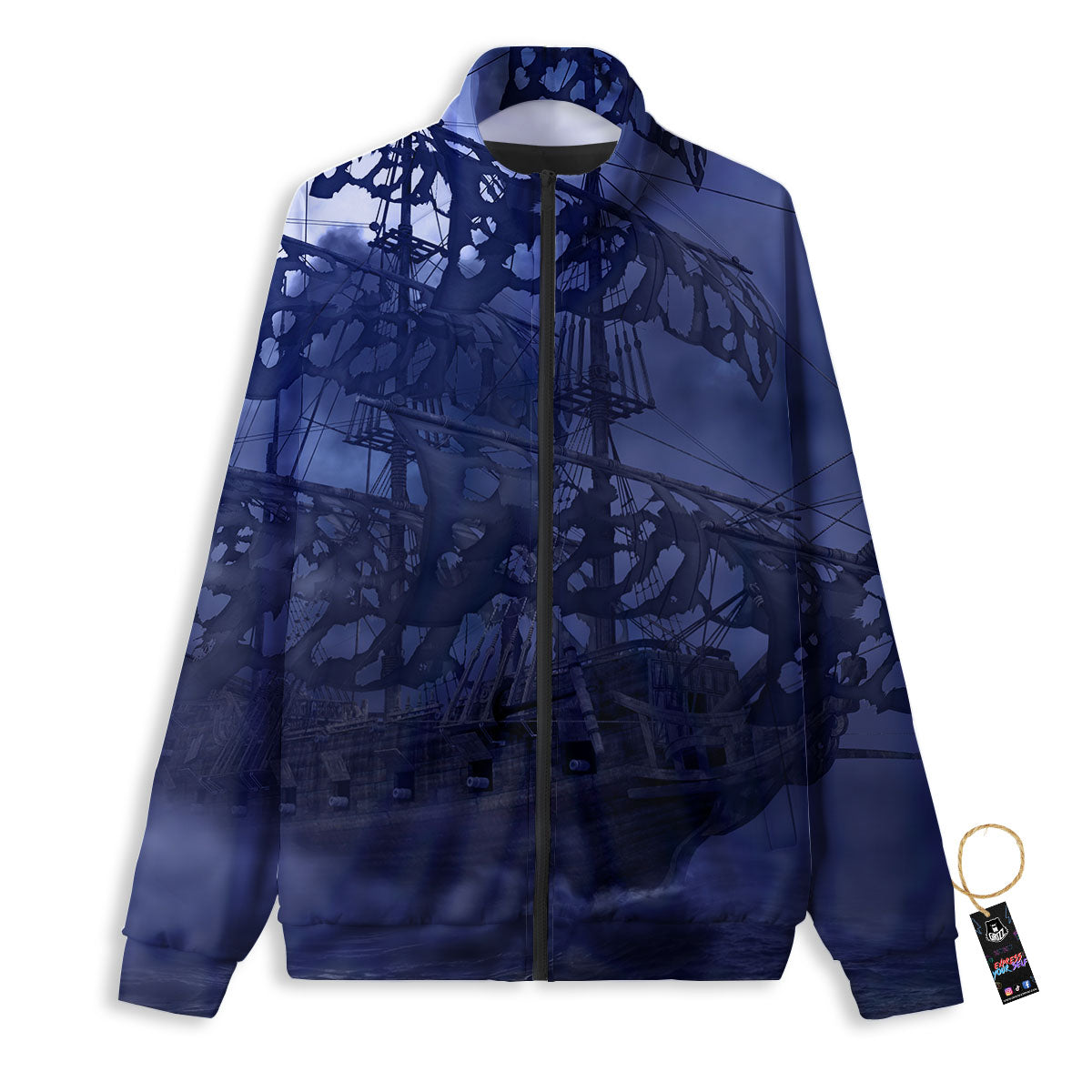 Flying Dutchman Ghost Pirate Ship Print Track Jacket-grizzshop