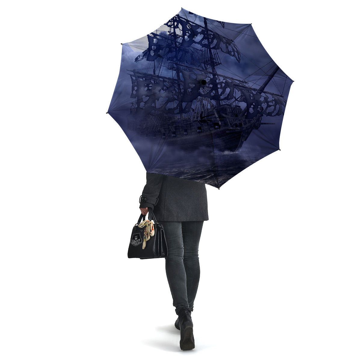 Flying Dutchman Ghost Pirate Ship Print Umbrella-grizzshop