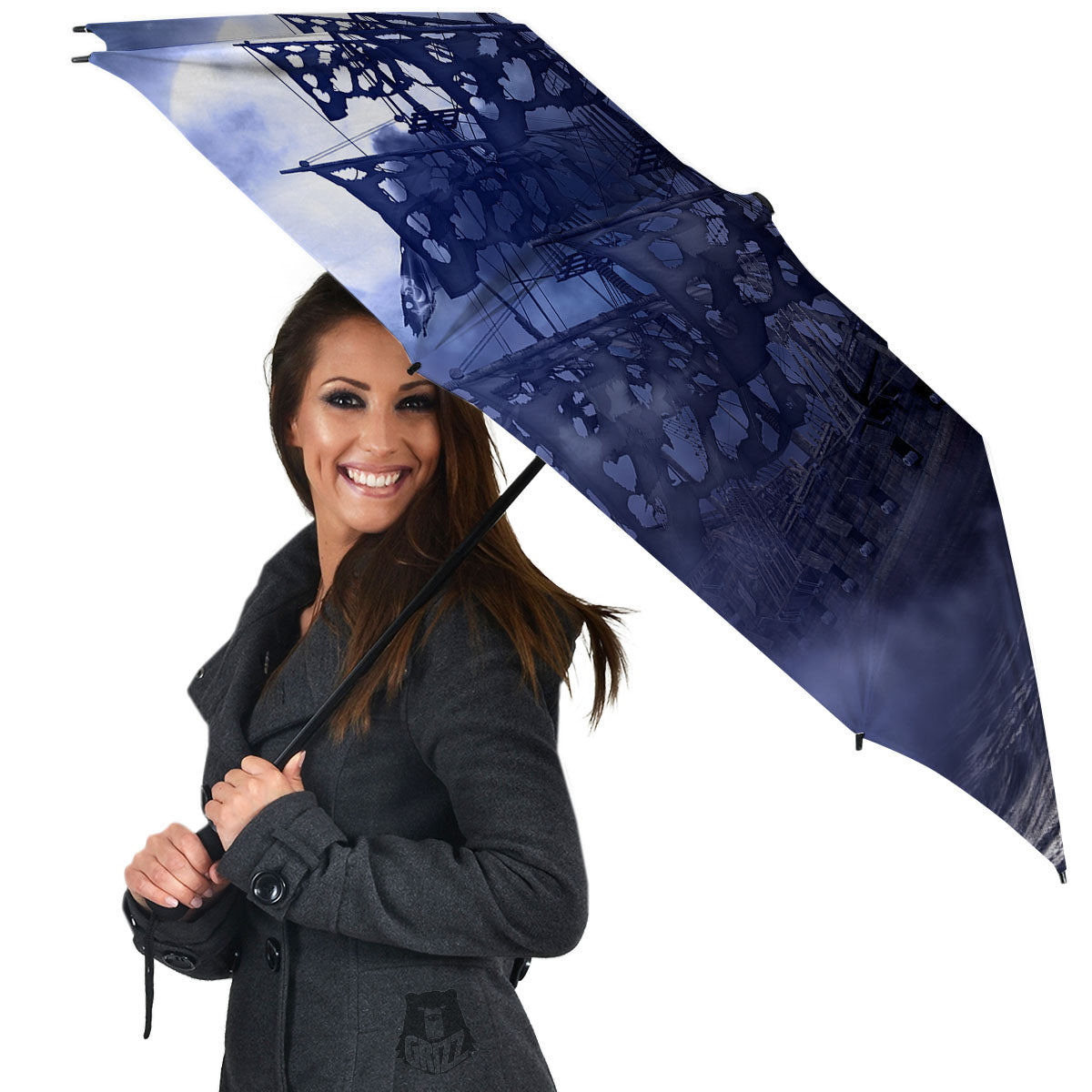 Flying Dutchman Ghost Pirate Ship Print Umbrella-grizzshop