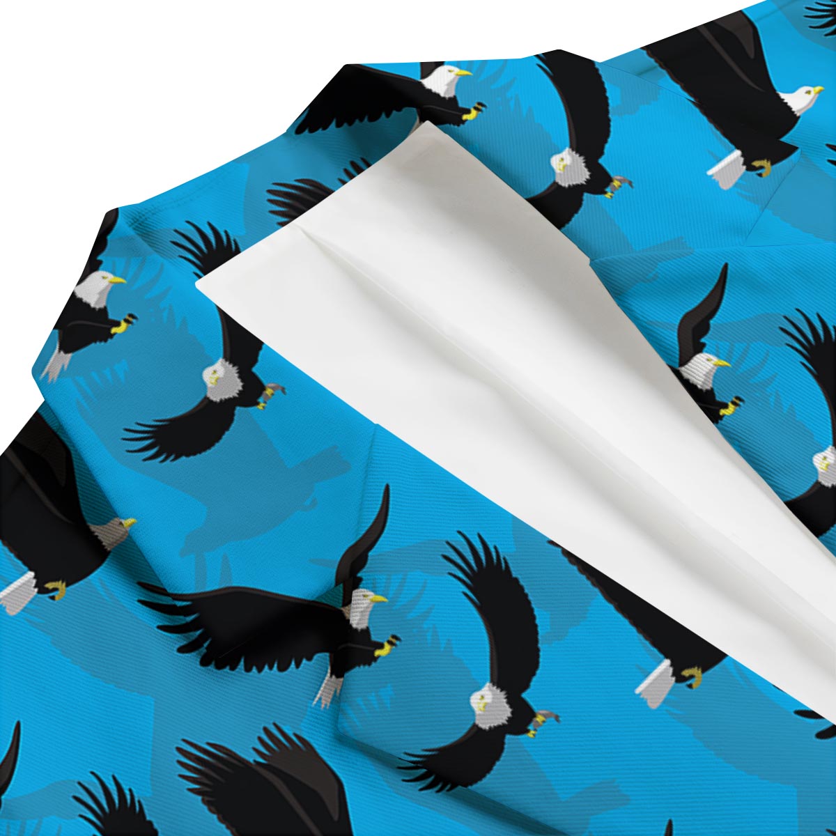 Flying Eagle Pattern Print Men's Blazer-grizzshop